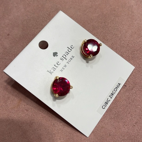 Kate Spade Red Cubic Zirconia Earrings - Picture 2 of 16